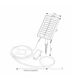 Kit Tira Led Solar 5W 600Lm + Mando IP68 RGB -5 Metros-