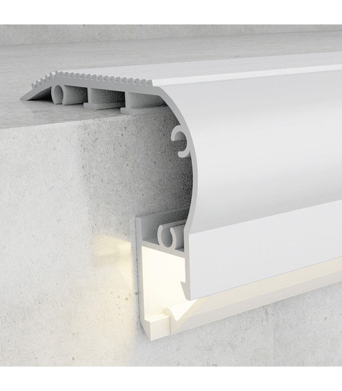 Perfil de Aluminio KUF ESCALERAS Superficie -2 Metros-