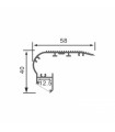 Perfil de Aluminio KUF ESCALERAS Superficie -2 Metros-