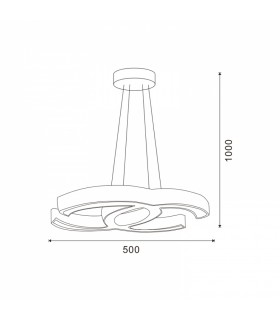 Lámpara Colgante Led First Double 28W 2520Lm IP40 CCT