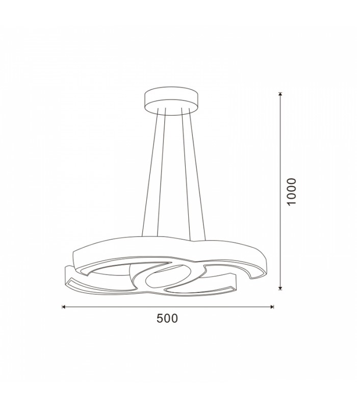 Lámpara Colgante Led First Double 28W 2520Lm IP40 CCT