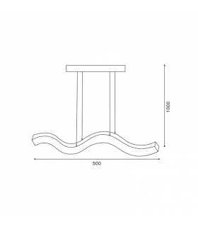 Lámpara Led Colgante Wave 24W 2160Lm IP40 CCT