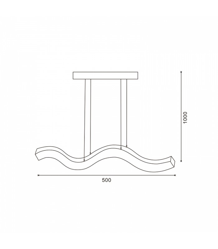 Lámpara Led Colgante Wave 24W 2160Lm IP40 CCT
