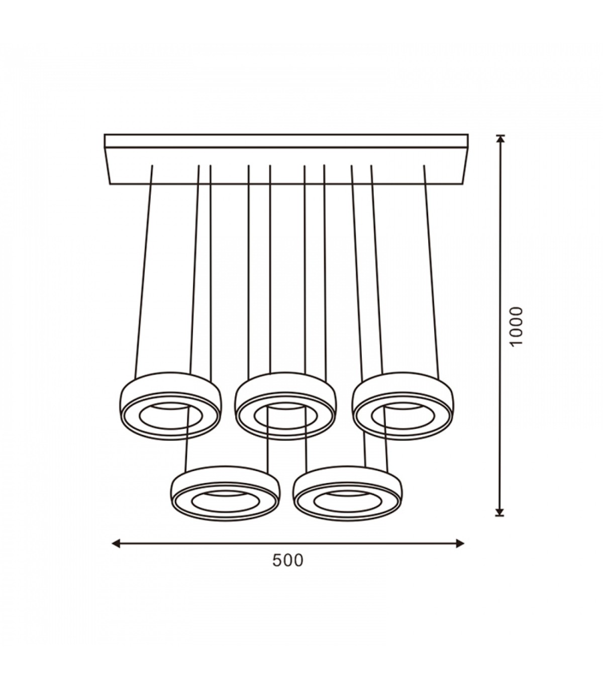 Lámpara Led Colgante Moons 40W 3600Lm IP20 CCT