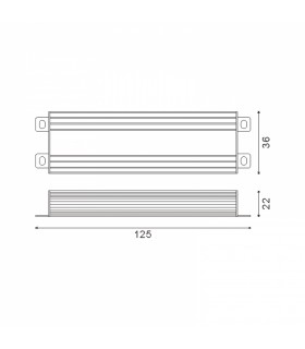 Fuente Alimentación LEDME 36W (DC12V) 3A IP65