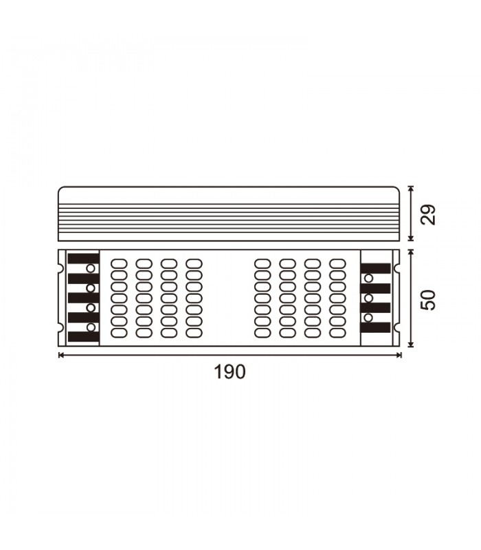 Fuente Alimentación Dimmable 0-10V 60W 12VDC 5A IP20