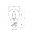 Bombilla LED filamento 4W 495Lm G45 E27