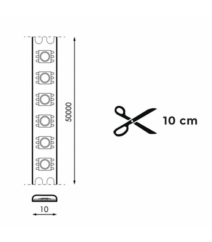 Tira Slim LED PROSTRIP 12W/m 1000Lm/M 220V IP65 -Metro-