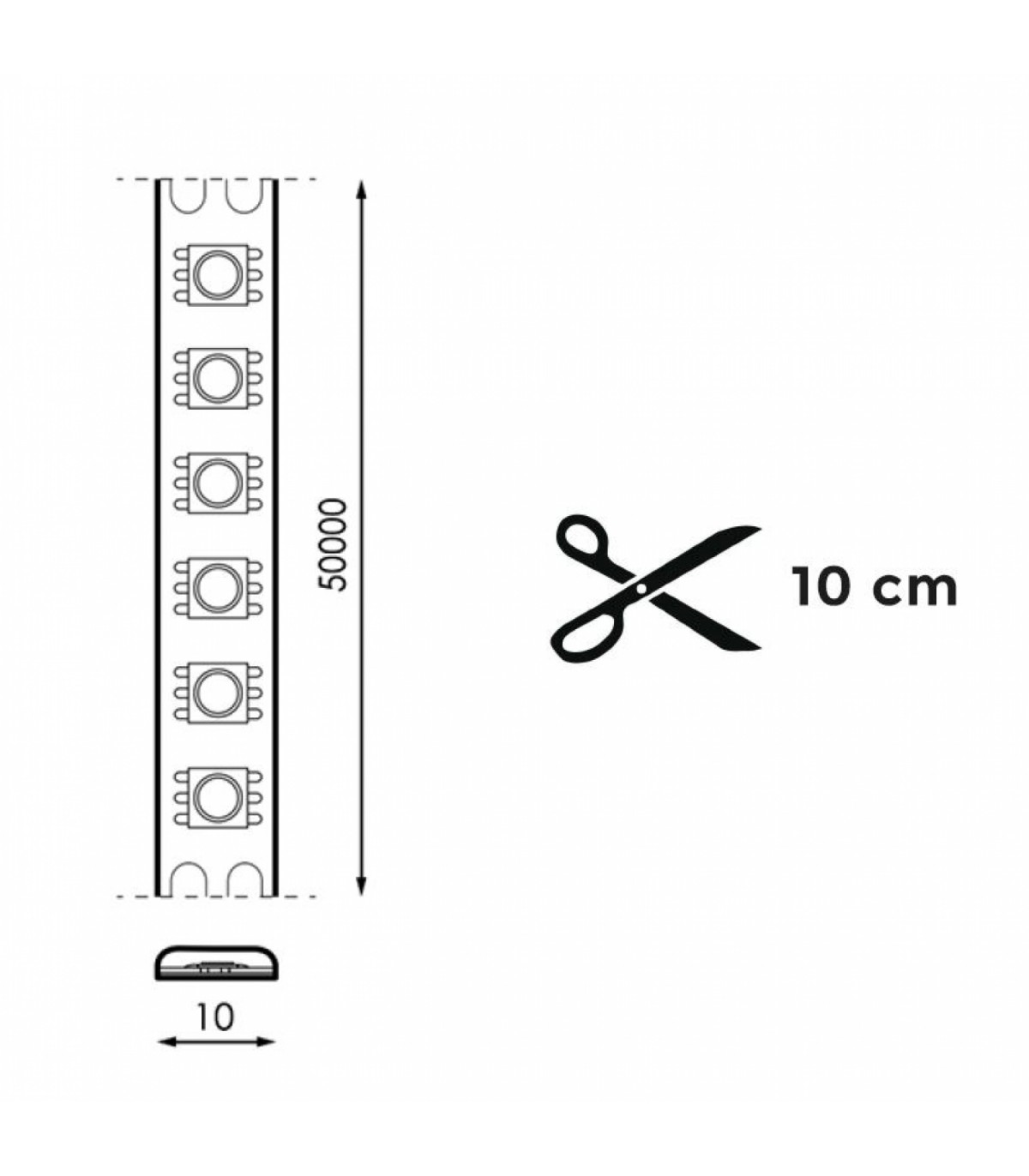 Tira Slim LED PROSTRIP 12W/m 1000Lm/M 220V IP65 -Metro-