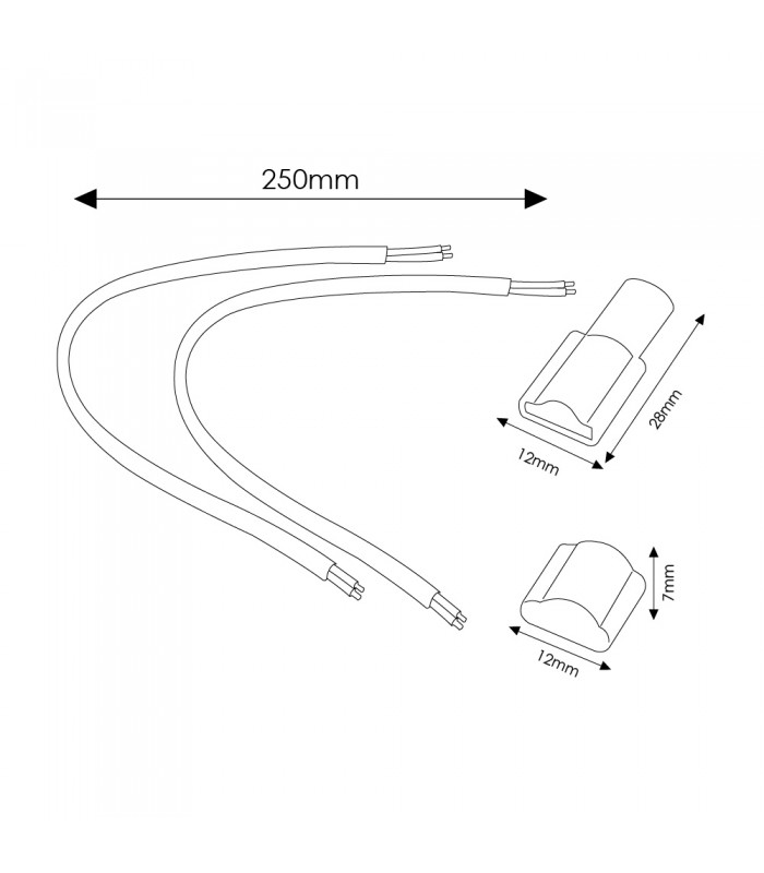 Cable Adaptador Para Tira Led PROSTRIP - 2 Und-