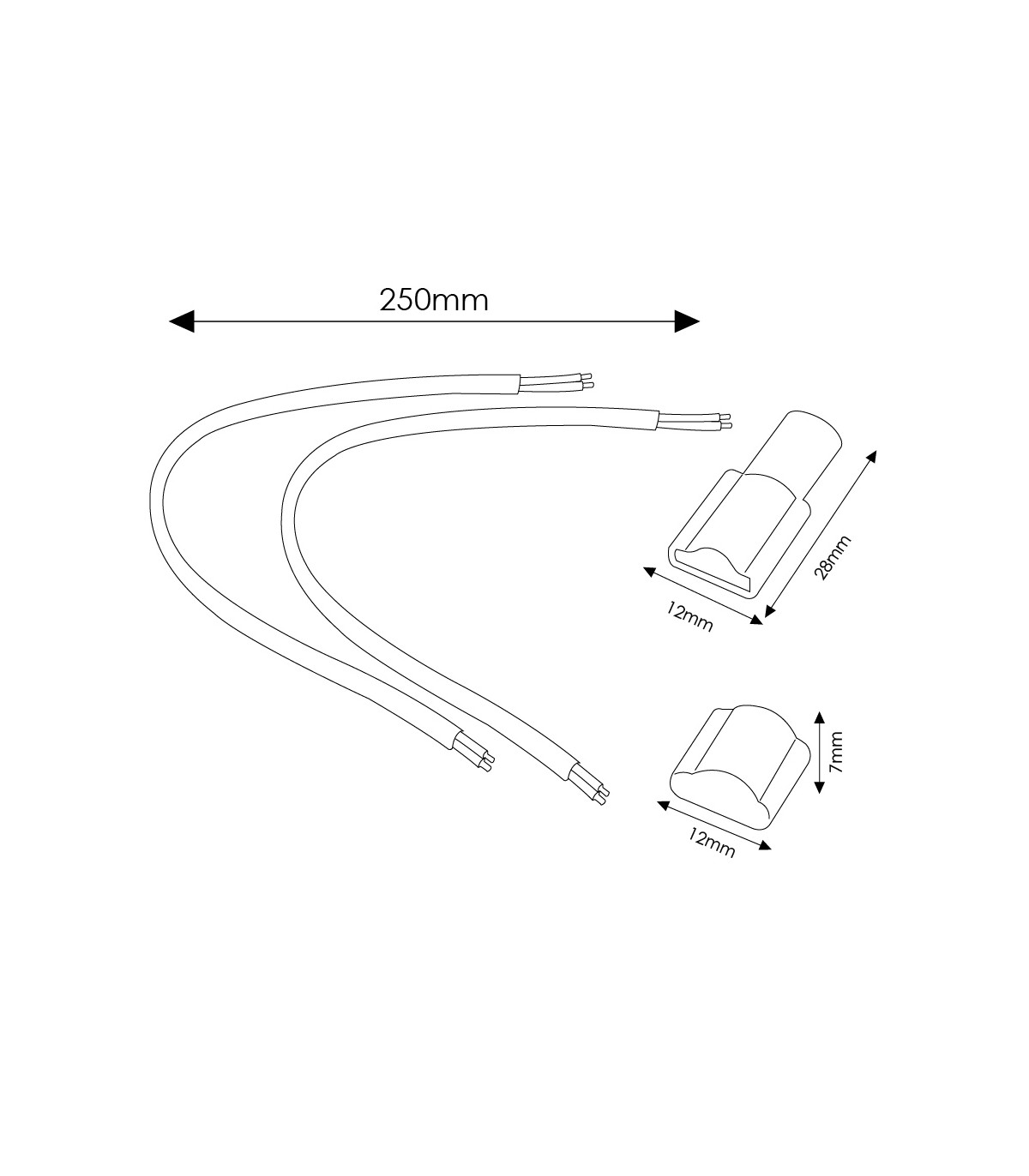 Cable Adaptador Para Tira Led PROSTRIP - 2 Und-