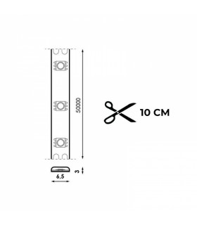 Tira Slim LED HALF 12W/m 950Lm/M 220V IP65 -Metro-