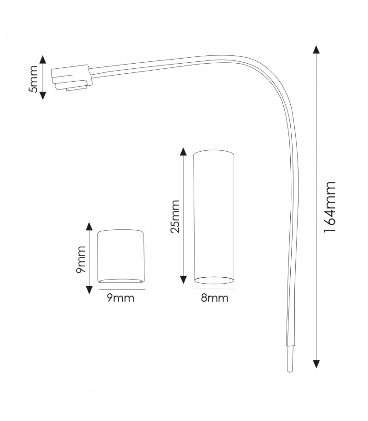 Cable Adaptador Para Tira Led HALF - 2 Und-