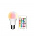 Bombilla LED RGB-W 10W 700Lm con mando 5-8M E27 270º IP20