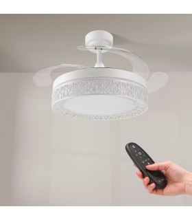 Ventilador White Aqua DC 36W 2800Lm 4 Aspas Blanco CCT