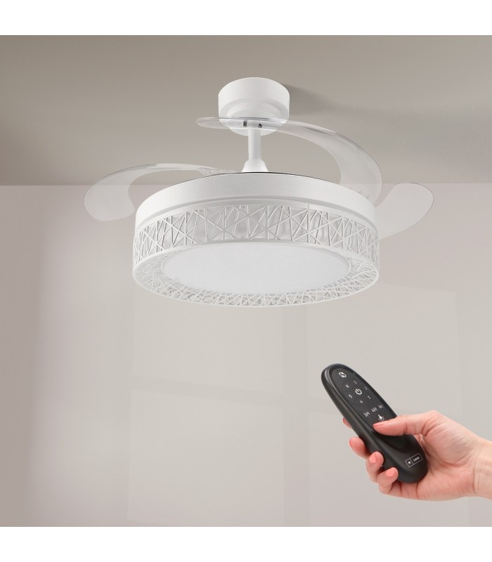 Ventilador White Aqua DC 36W 2800Lm 4 Aspas Blanco CCT