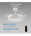 Ventilador White Aqua DC 36W 2800Lm 4 Aspas Blanco CCT