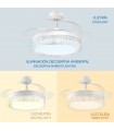 Ventilador White Aqua DC 36W 2800Lm 4 Aspas Blanco CCT