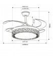 Ventilador White Aqua DC 36W 2800Lm 4 Aspas Blanco CCT
