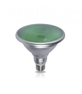 Lámpara LED PAR38 18W 700Lm 120º E27 IP65 VERDE