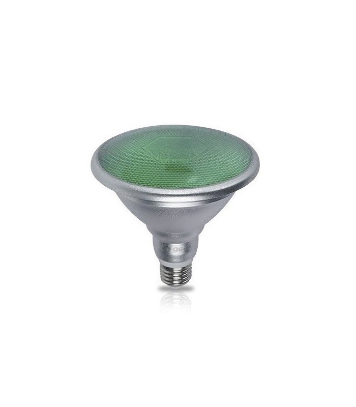 Lámpara LED PAR38 18W 700Lm 120º E27 IP65 VERDE