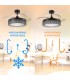 Ventilador Black Aqua DC 36W 2800Lm 4 Aspas Negro CCT