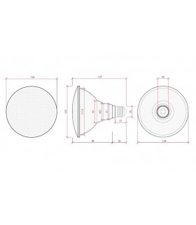 Lámpara LED PAR38 18W 700Lm 120º E27 IP65 VERDE