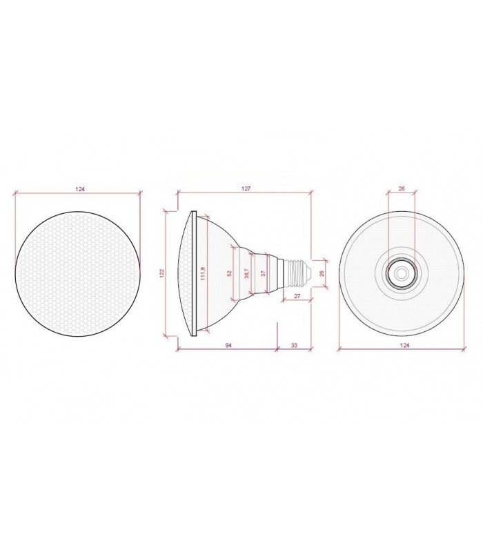 Lámpara LED PAR38 18W 700Lm 120º E27 IP65 VERDE