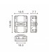 Conector de Hipopótamo Para Tira Led Ip20 10Mm 2Pin