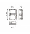 Conector de Hipopótamo Para Tira Led Ip20 10Mm 2Pin
