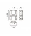 Conector de Hipopótamo Para Tira Led Ip20 10Mm 3Pin