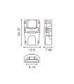 Conector de Hipopótamo Para Tira Led y Cable Ip65 8Mm 2Pin