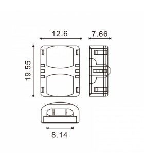Conector de Hipopótamo Para Tira Led Ip65 8Mm 2Pin