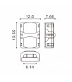 Conector de Hipopótamo Para Tira Led Ip65 8Mm 2Pin