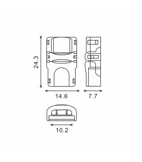 Conector de Hipopótamo Para Tira Led y Cable Ip65 10Mm 2Pin