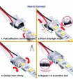 Conector de Hipopótamo Para Tira Led y Cable Ip65 10Mm 2Pin