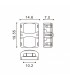 Conector de Hipopótamo Para Tira Led Ip65 10Mm 3Pin