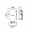 Conector de Hipopótamo Para Tira Led Ip65 10Mm 3Pin
