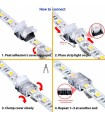 Conector de Hipopótamo Para Tira Led Ip65 12Mm 5Pin