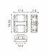 Conector de Hipopótamo Para Tira Led Ip65 12Mm 6Pin
