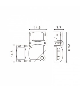 Conector de Hipopótamo L Para Tira Led Ip20 10Mm 4Pin