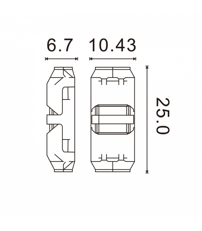 Conector Rápido Para Cable 2 Pin En Serie - Máx. 36V 10A