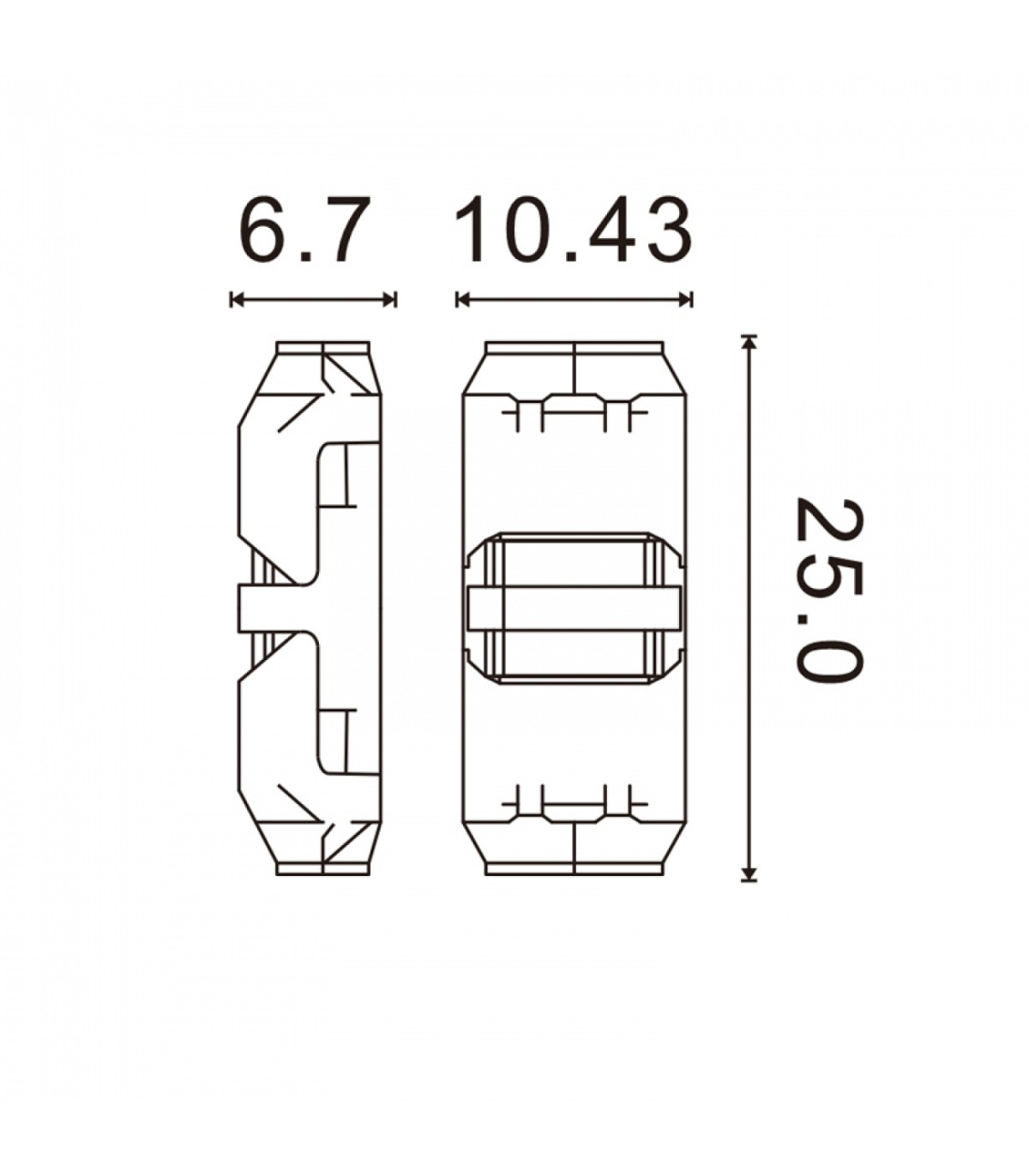 Conector Rápido Para Cable 2 Pin En Serie - Máx. 36V 10A