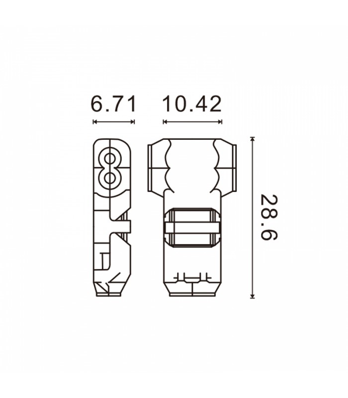 Conector Rápido En T Para 2 Cables En Paralelo - Máx. 36V 10A