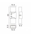 Conector Intermedio Para Tira Led Ip68 10Mm Out 8Mm In 2Pin