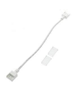 Conector Intermedio Con Cable Para Tira Led Ip68 10Mm Out 8Mm In 2Pin