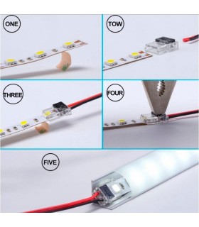 Conector Ultramini Para Tira 10Mm 12V/24V Monocolor