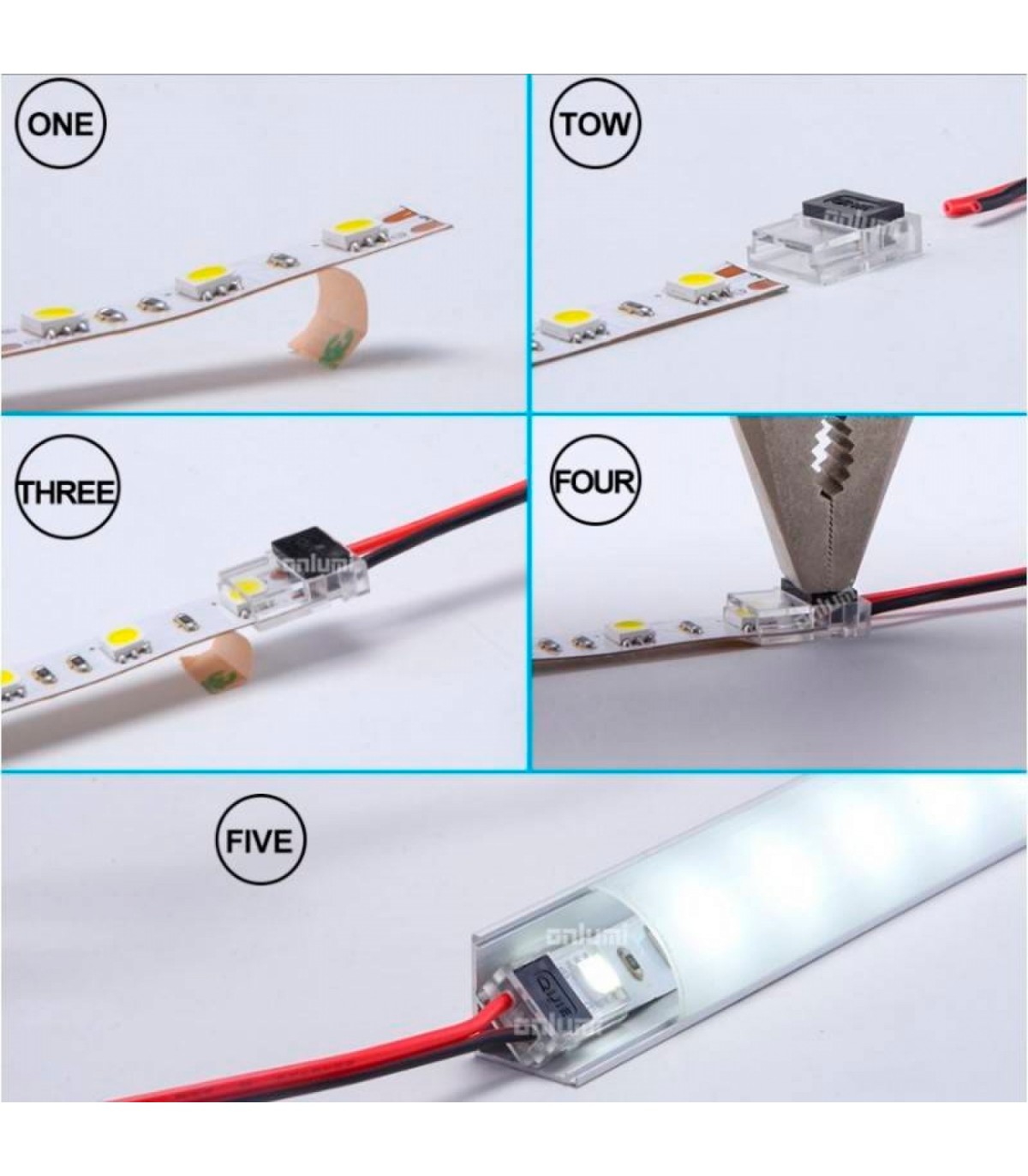 Conector Ultramini Para Tira 10Mm 12V/24V Monocolor