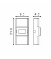 Conector Ultramini Para Tira 8Mm 12V/24V Monocolor