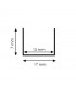 Perfil de PC Para Tiras Led 220V -2 metros-